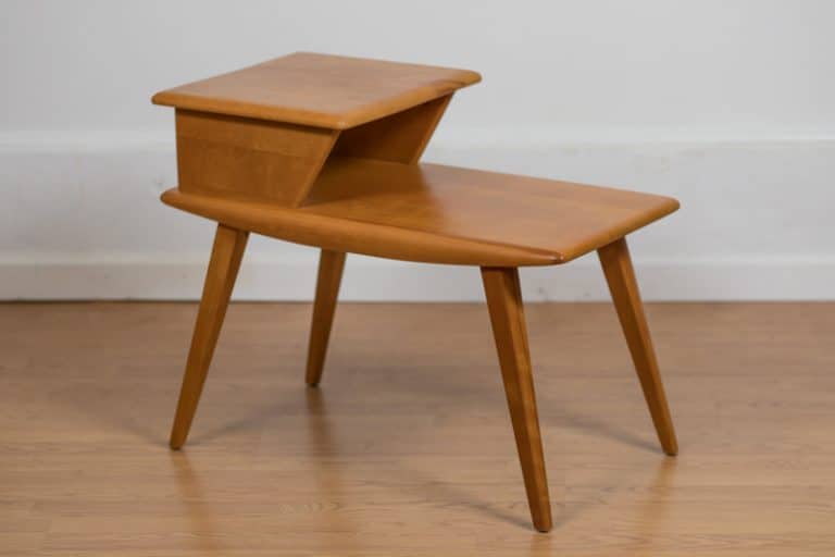 Birch Two Tiered Side Table By Heywood Wakefield circa 1950 Bryan
