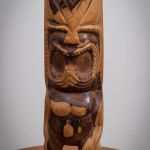 Koa Ki`i carved at Kulani Prison during the 1960's. Mid century Ki`i