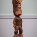 Koa Ki`i carved at Kulani Prison during the 1960's. Mid century decorative carving.