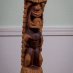 Koa Ki`i carved at Kulani Prison during the 1960's. Mid century decorative carving.