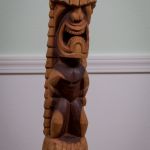 Koa Ki`i carved at Kulani Prison during the 1960's. Mid century decorative carving.